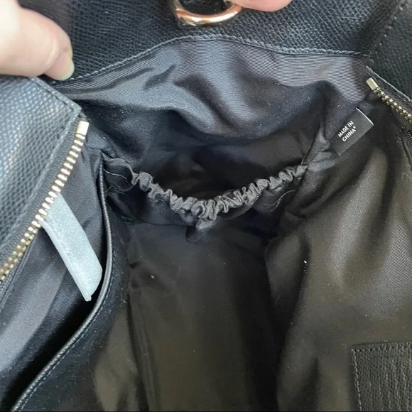 Coach Black Leather Diaper Bag with Changing Pad - Picture 9 of 11